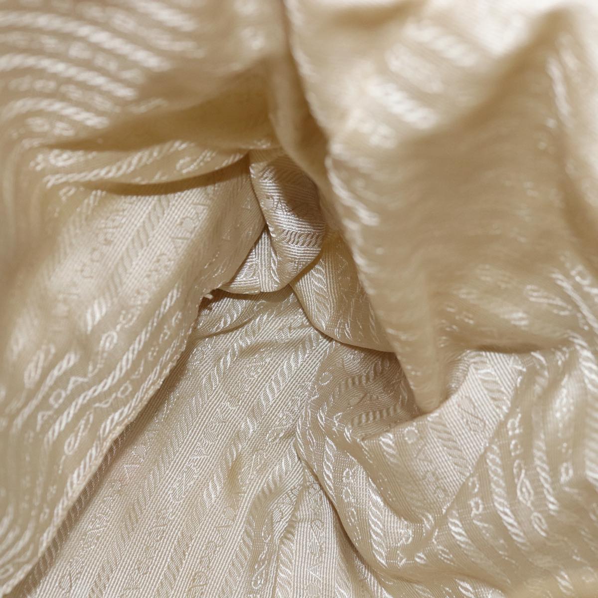 PRADA Backpack Nylon Beige Auth 73873