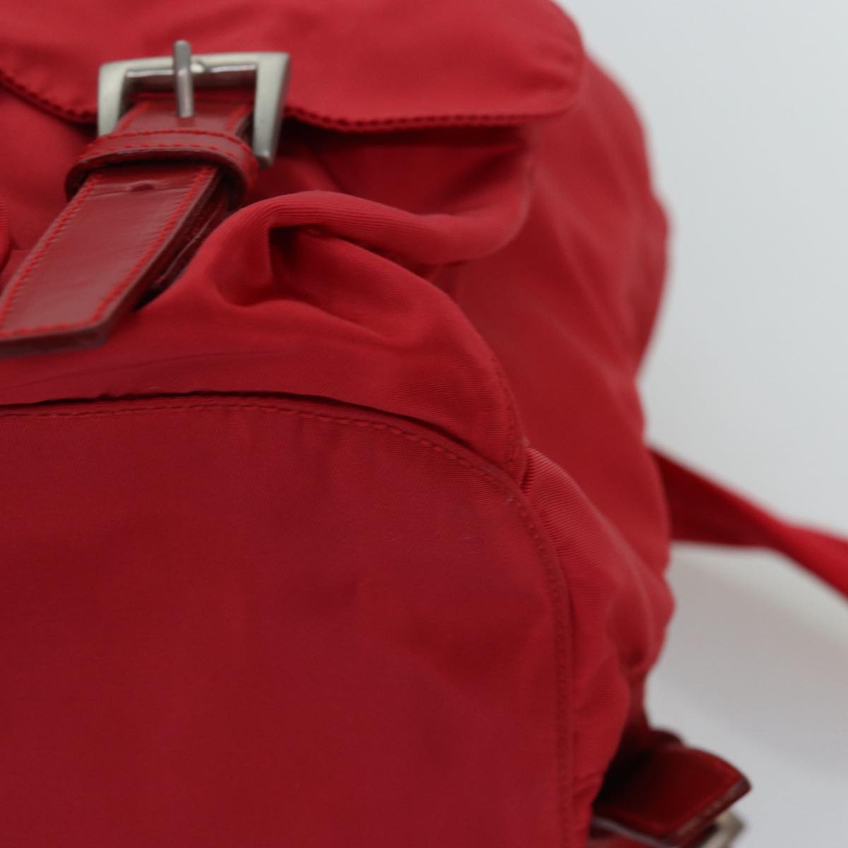 PRADA Backpack Nylon Red Auth 73874