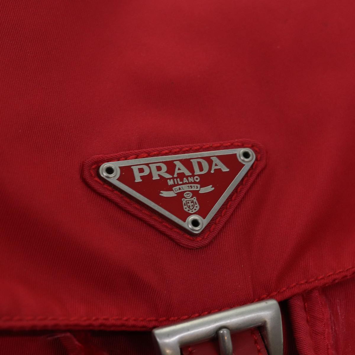 PRADA Backpack Nylon Red Auth 73874