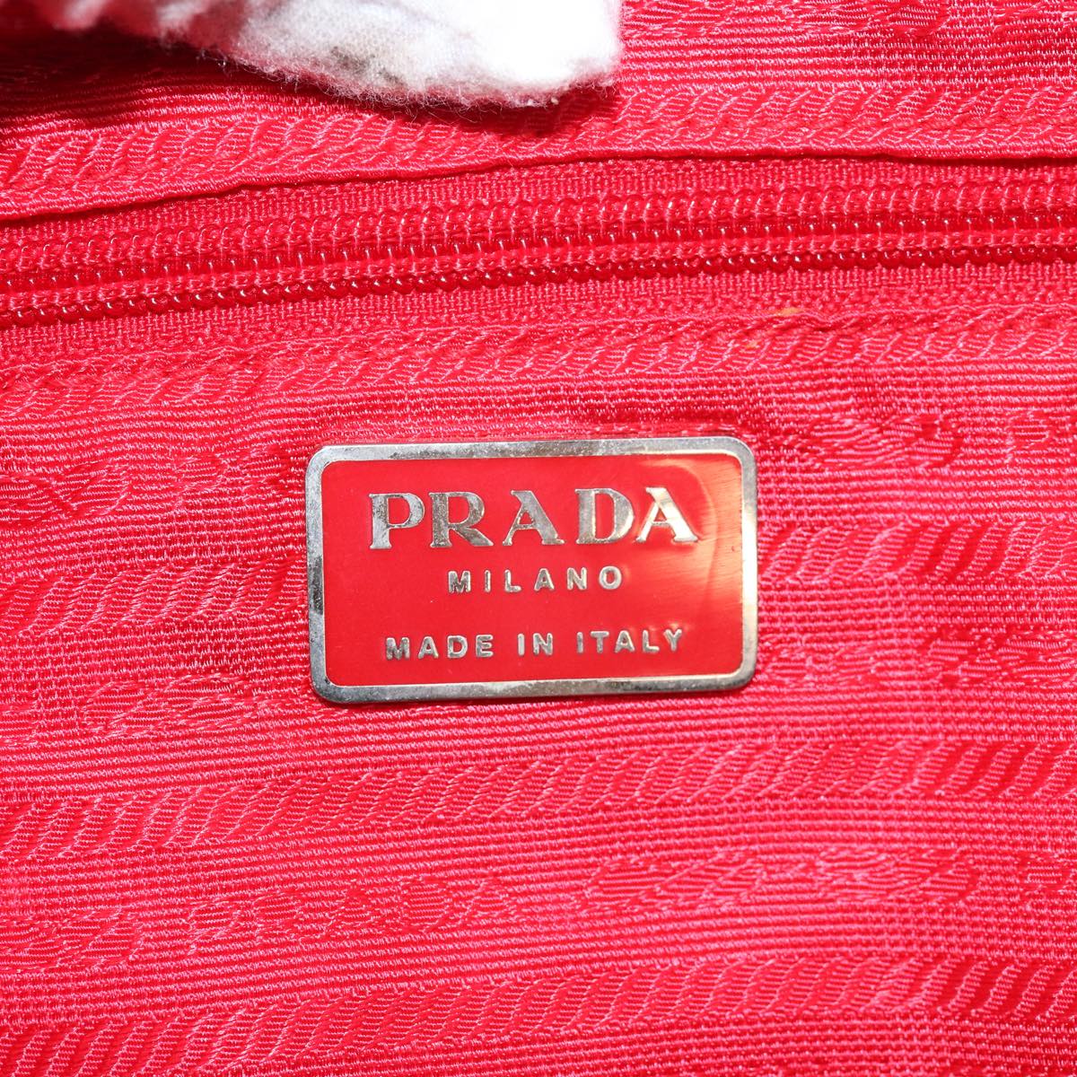 PRADA Backpack Nylon Red Auth 73874