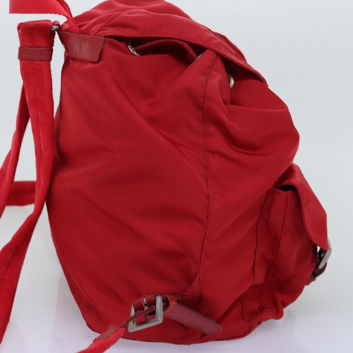 PRADA Backpack Nylon Red Auth 73874