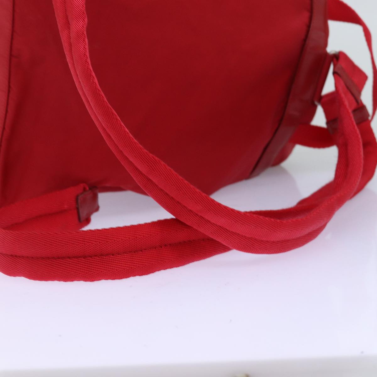 PRADA Backpack Nylon Red Auth 73874