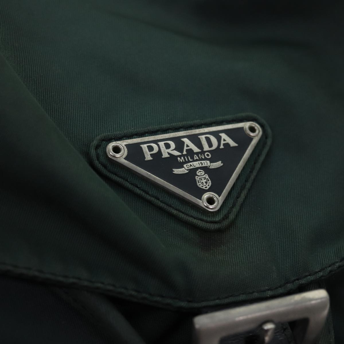 PRADA Backpack Nylon Green Auth 73875