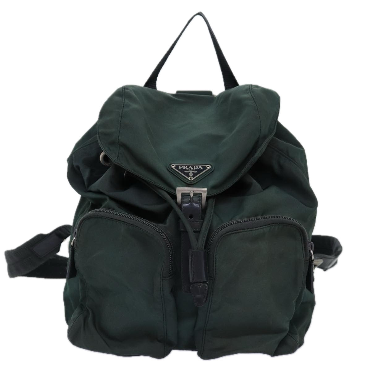 PRADA Backpack Nylon Green Auth 73875