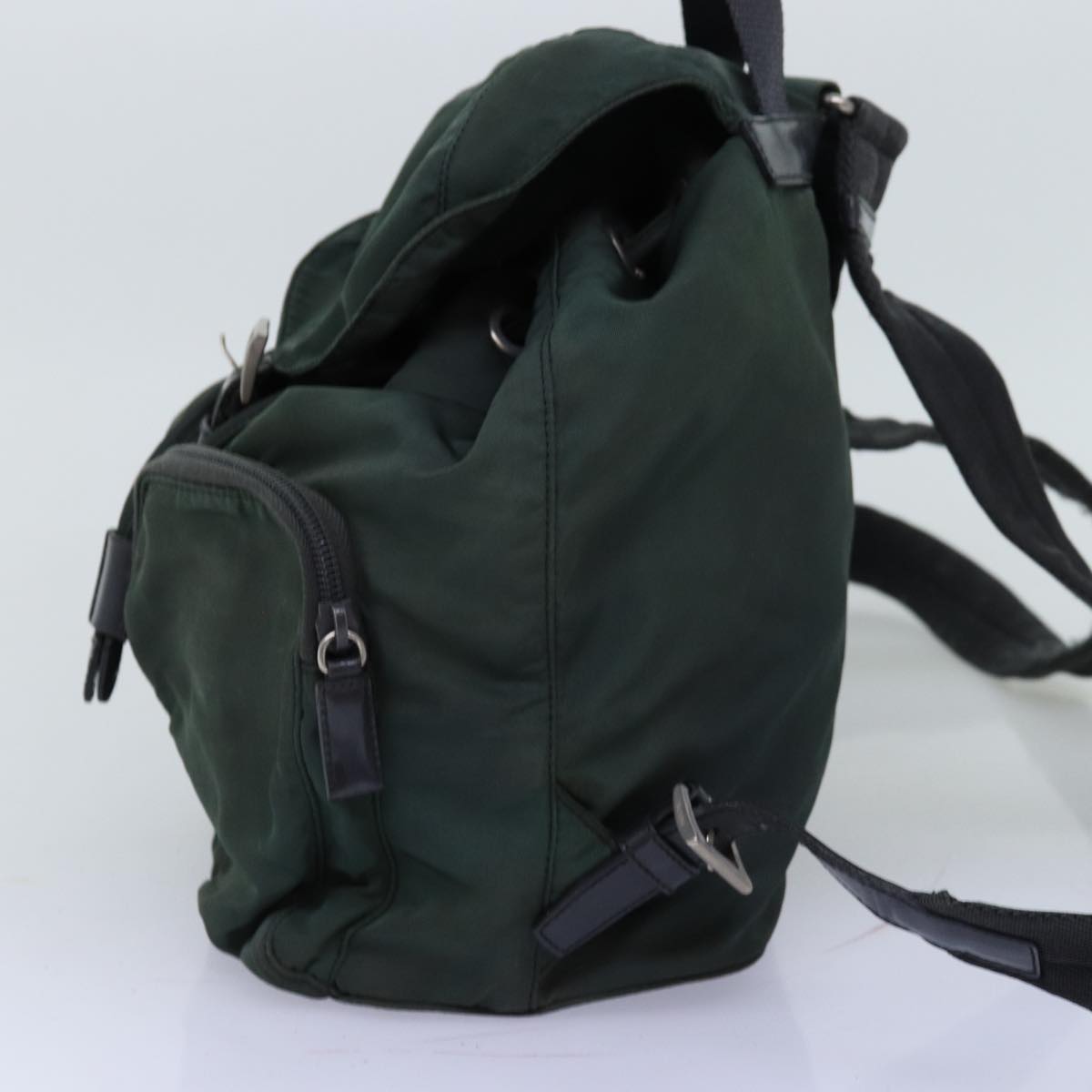 PRADA Backpack Nylon Green Auth 73875