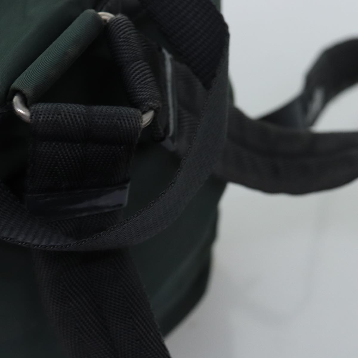 PRADA Backpack Nylon Green Auth 73875