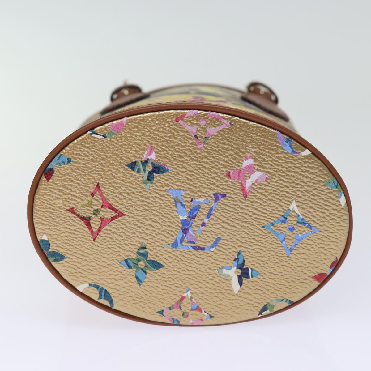 LOUIS VUITTON LV Garden Nano Bucket Shoulder Bag Beige M81724 LV Auth 73910SM