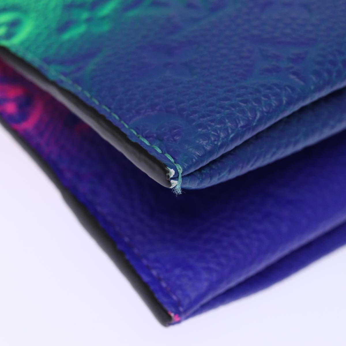LOUIS VUITTON Monogram Illusion Trio Pouch NM Pouch Green Pink LV Auth 73911SM