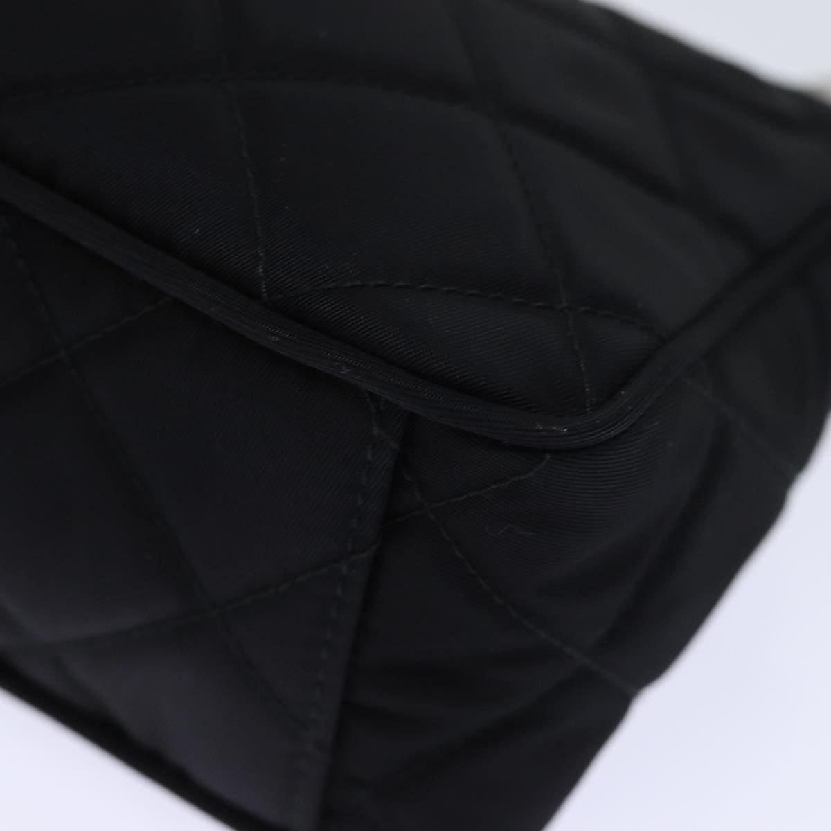 PRADA Chain Shoulder Bag Nylon 2way Black Auth 73993AM