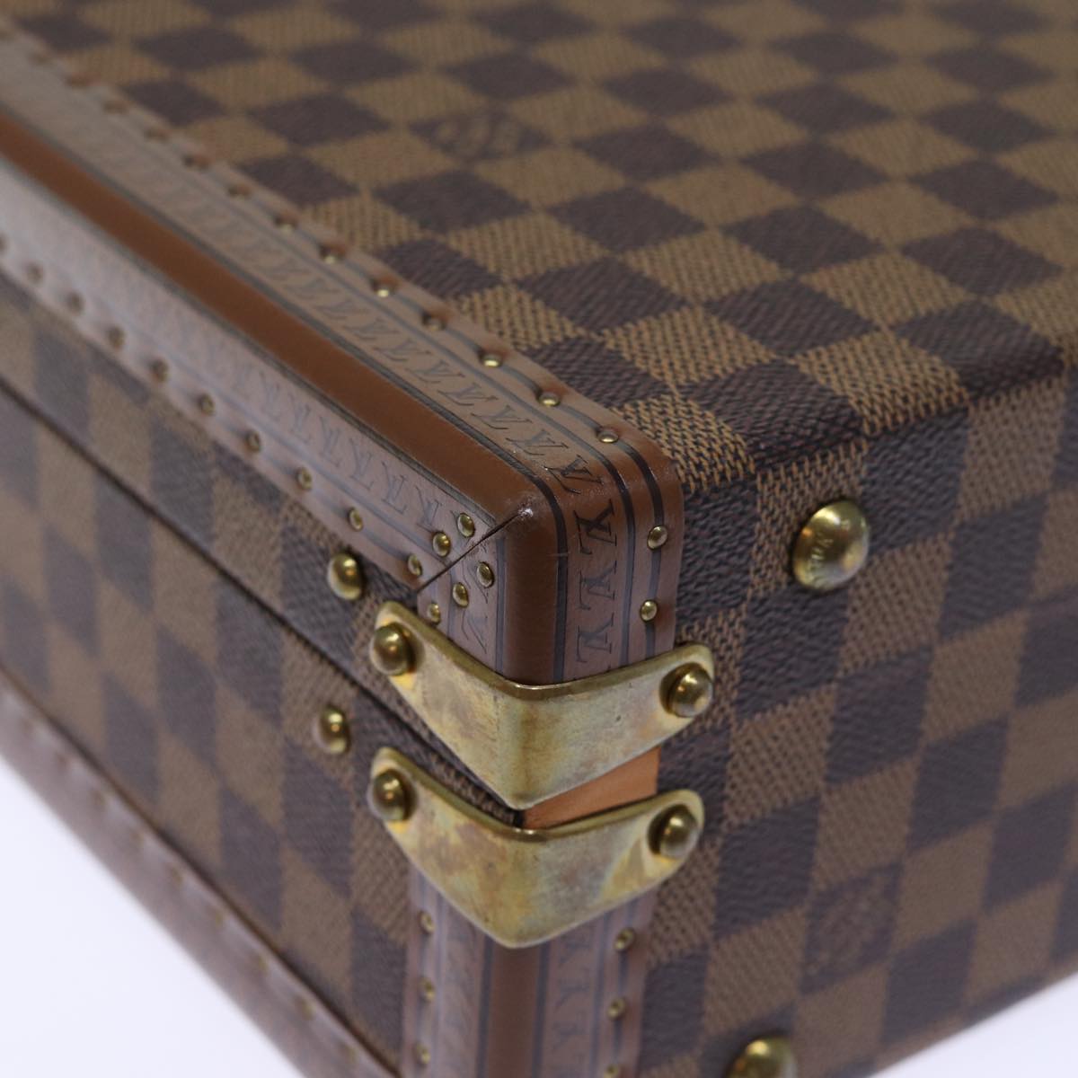 LOUIS VUITTON Damier Ebene Attache Case Hand Bag LV Auth 74042SM