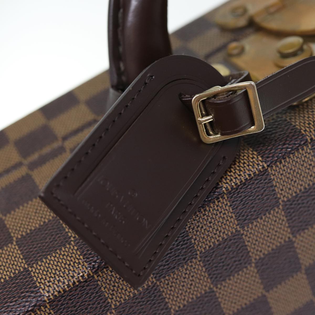 LOUIS VUITTON Damier Ebene Attache Case Hand Bag LV Auth 74042SM