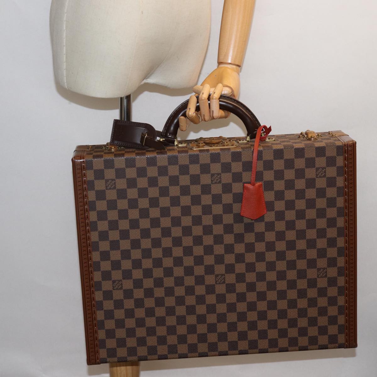LOUIS VUITTON Damier Ebene Attache Case Hand Bag LV Auth 74042SM