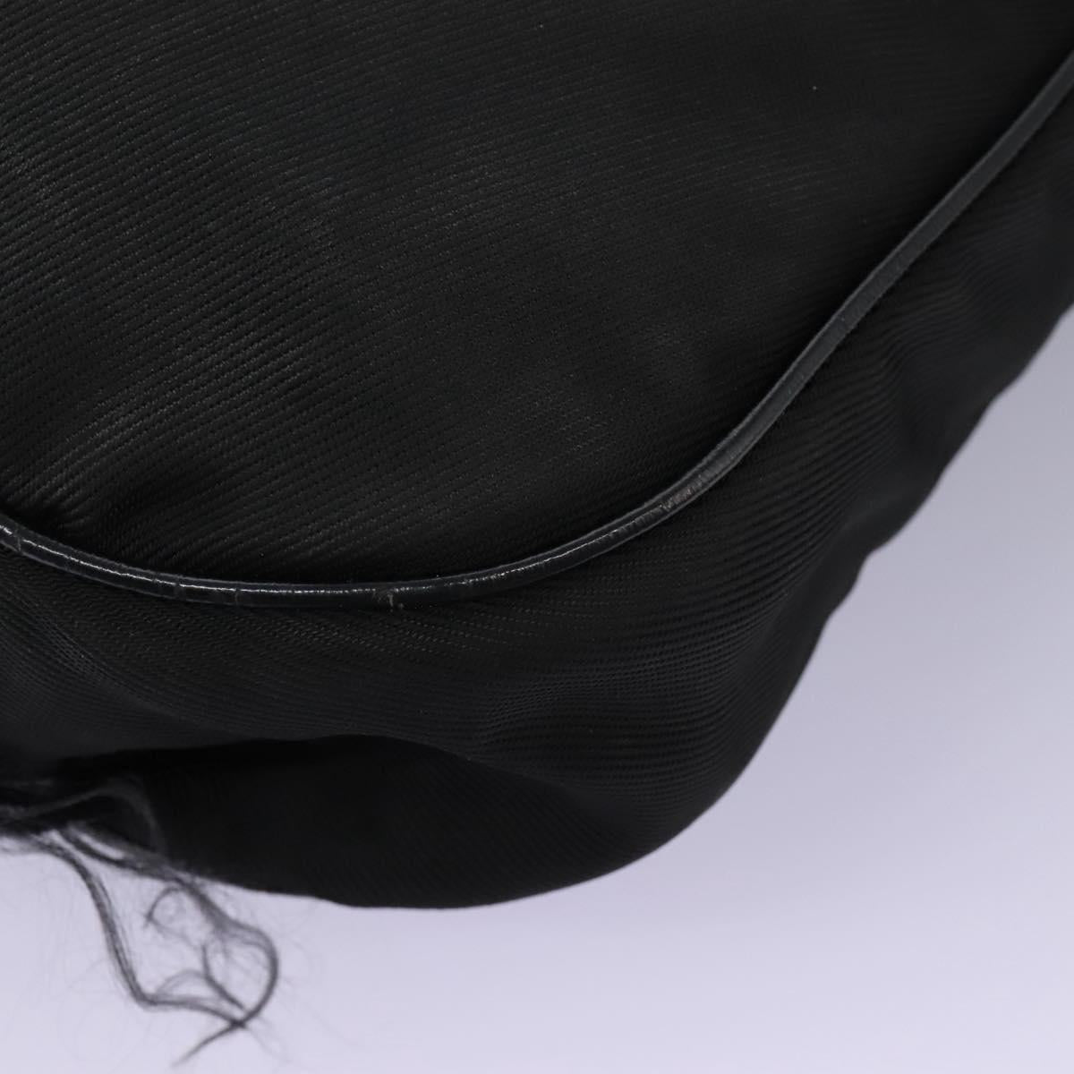 GUCCI Bamboo Hand Bag Nylon 2way Black 001 2058 1577 5 Auth 74234