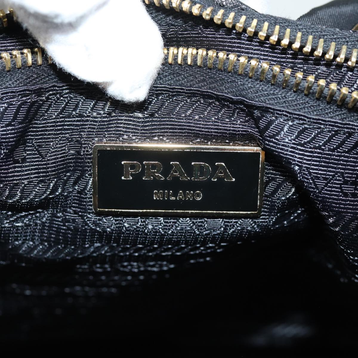 PRADA Backpack Nylon Black Auth 74402A