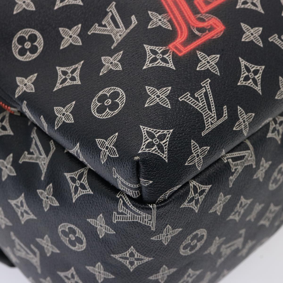 LOUIS VUITTON Monogram Ink Apollo Backpack Navy Red White M43676 LV Auth 74436SA