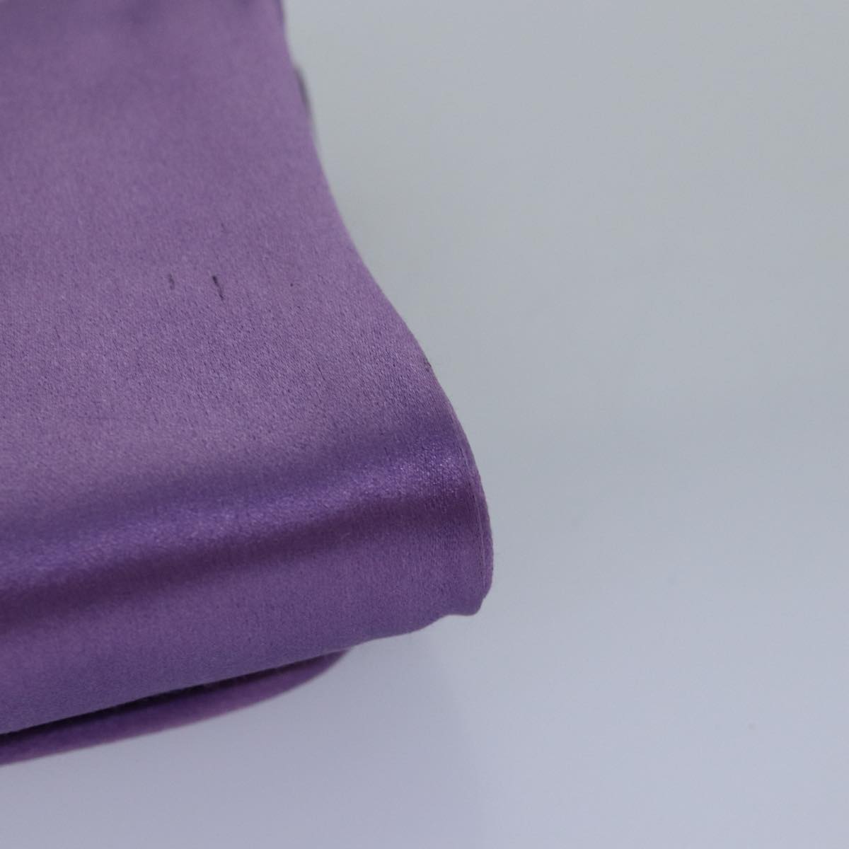PRADA Jewelry Case Cosmetic Pouch Satin Purple Auth 74450