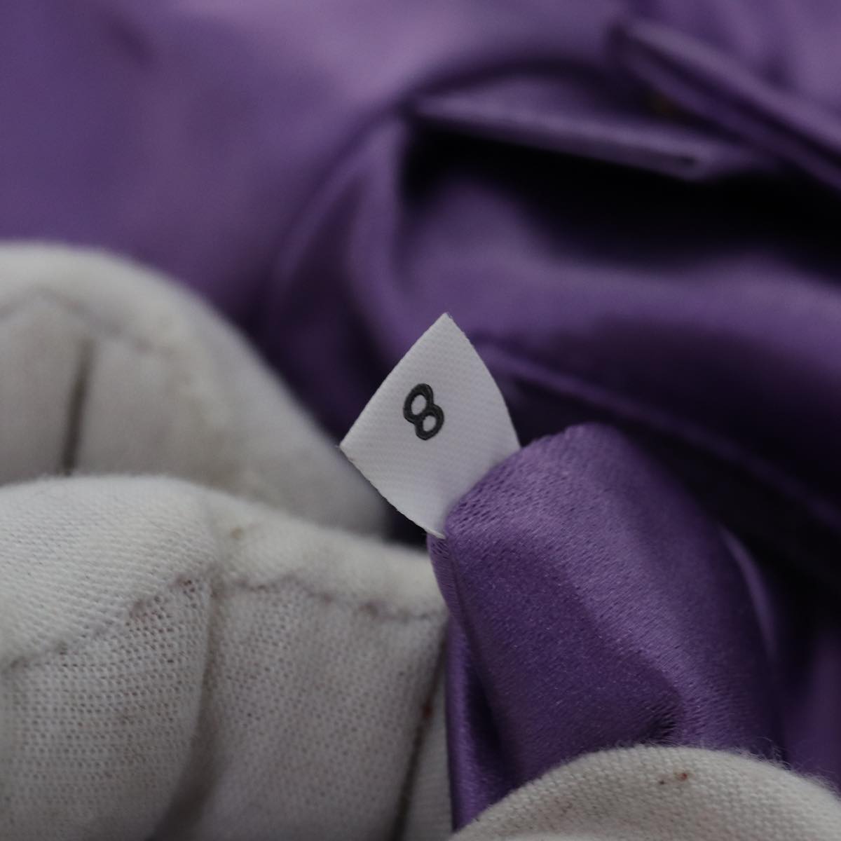 PRADA Jewelry Case Cosmetic Pouch Satin Purple Auth 74450