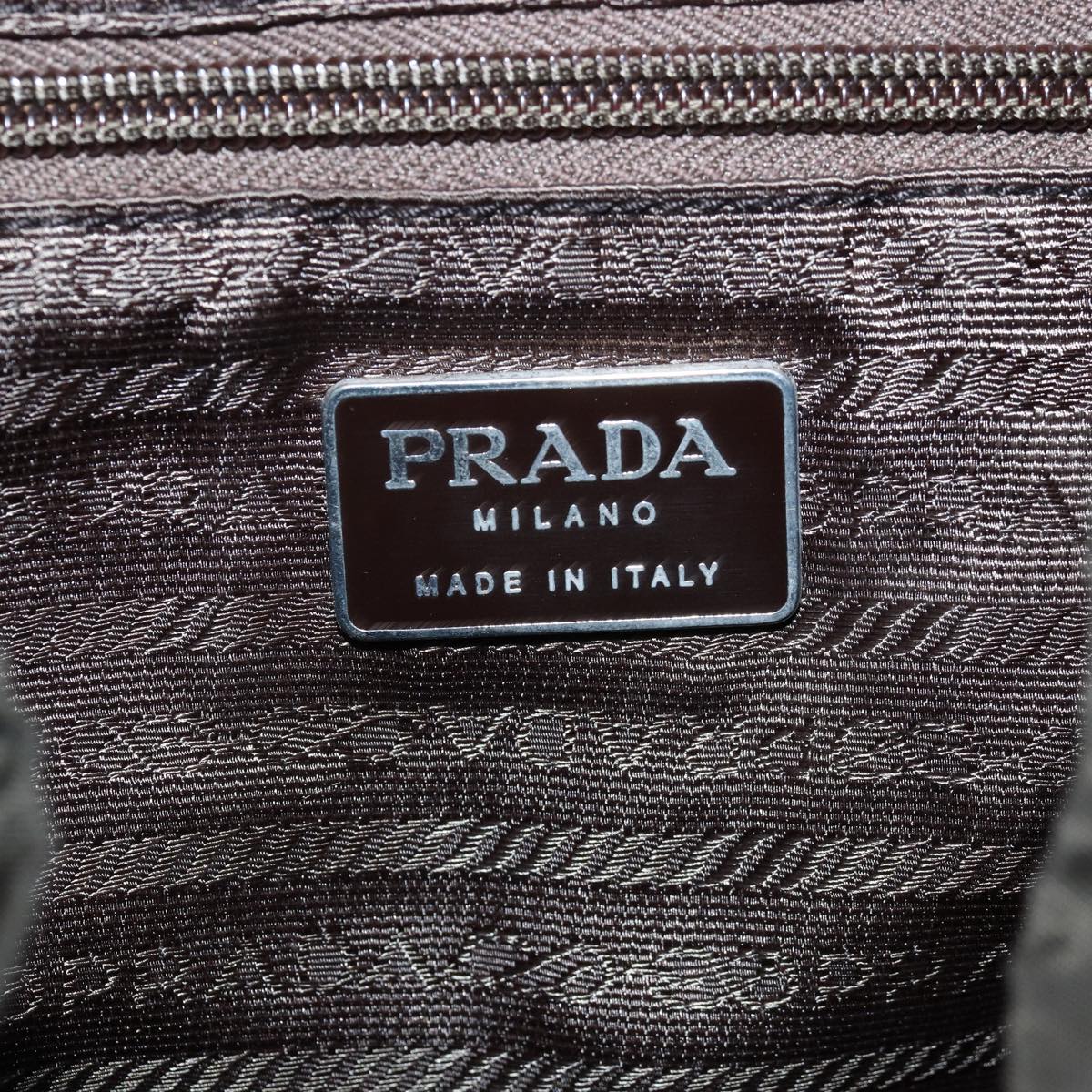 PRADA Backpack Nylon Khaki Auth 74467