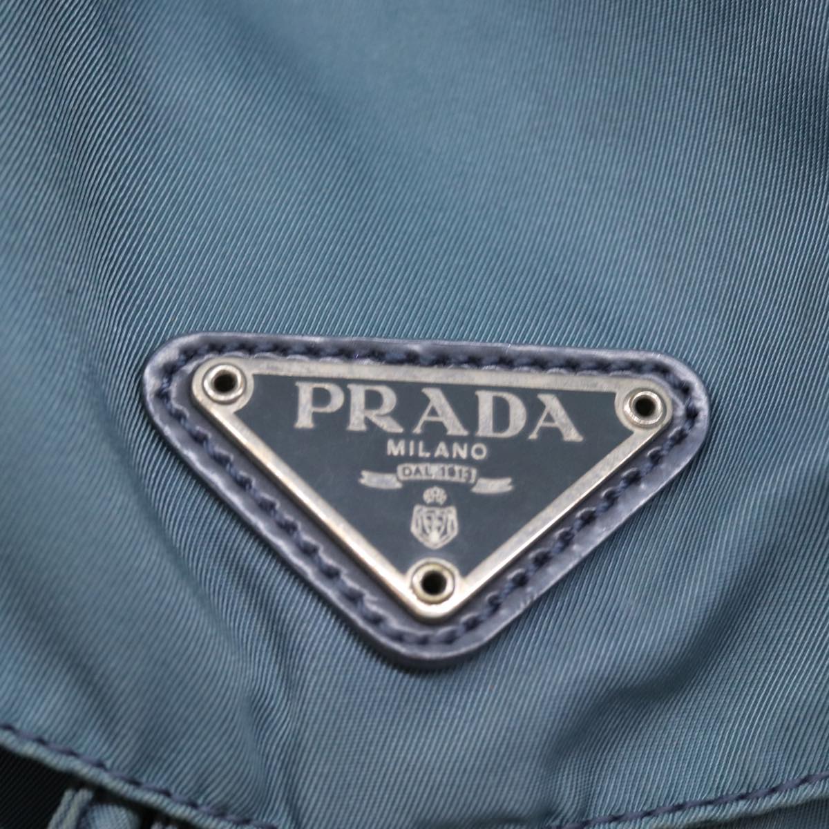 PRADA Backpack Nylon Turquoise Blue Auth 74468