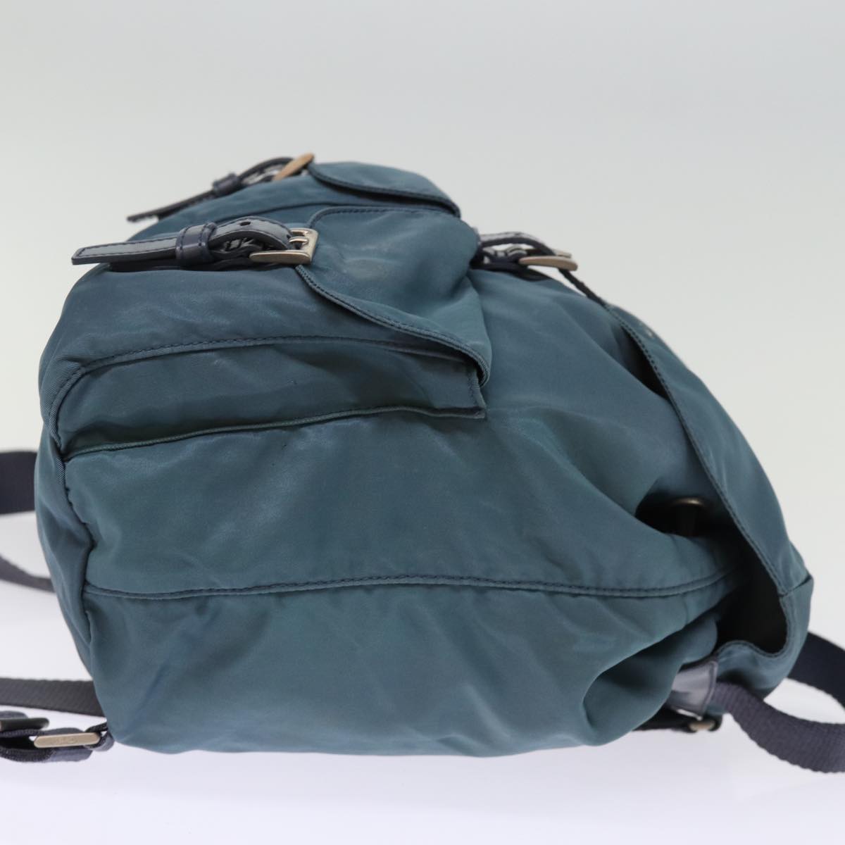 PRADA Backpack Nylon Turquoise Blue Auth 74468