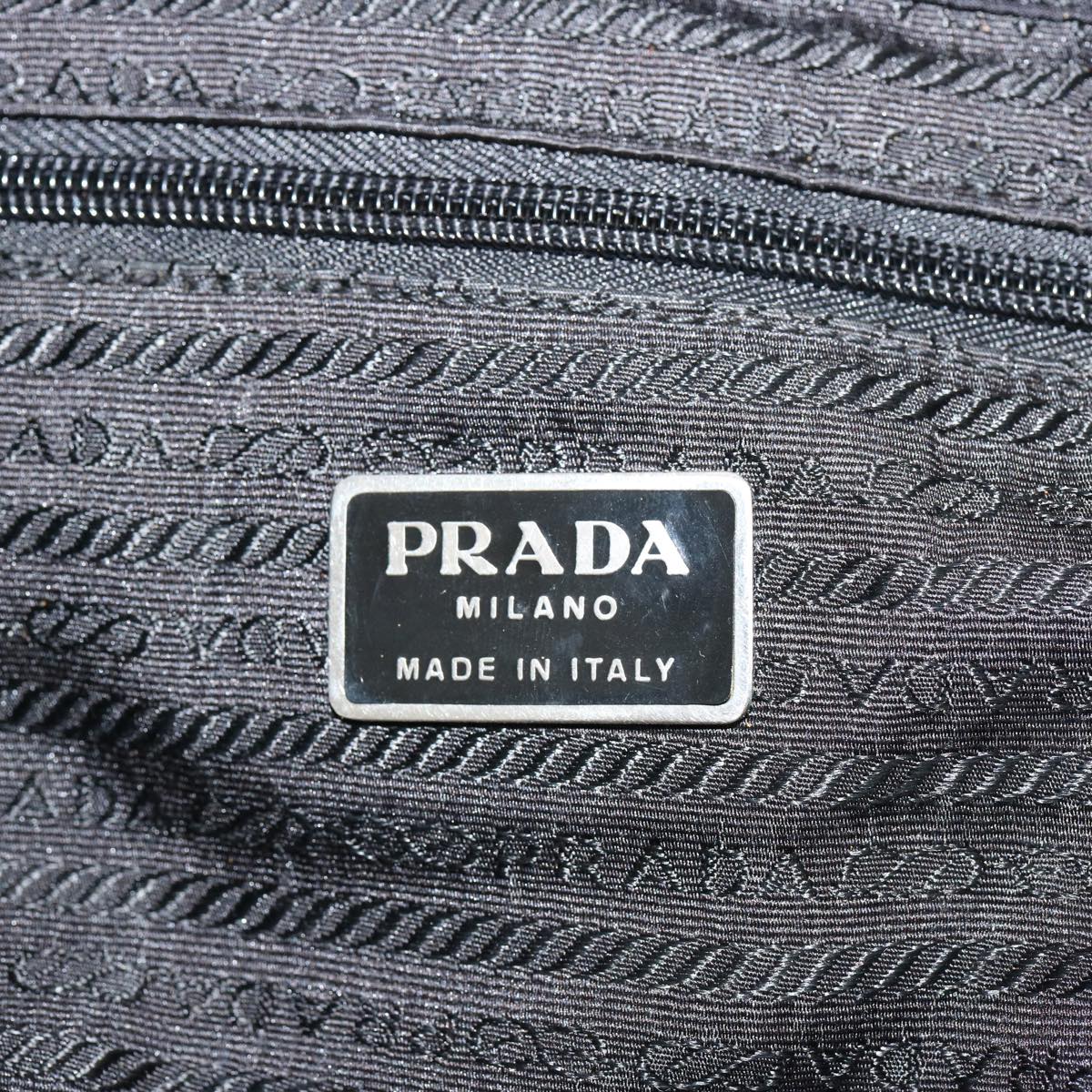 PRADA Backpack Nylon Black Auth 74483