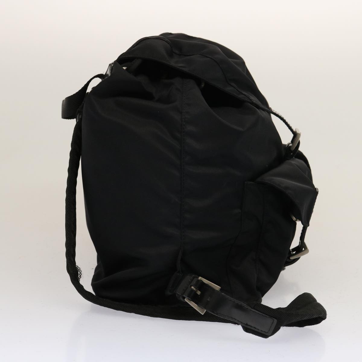 PRADA Backpack Nylon Black Auth 74483