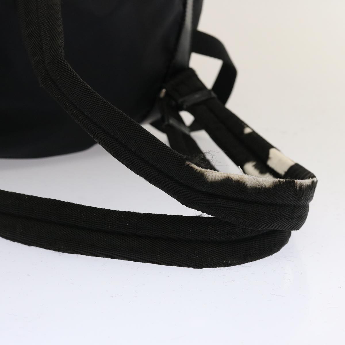 PRADA Backpack Nylon Black Auth 74483