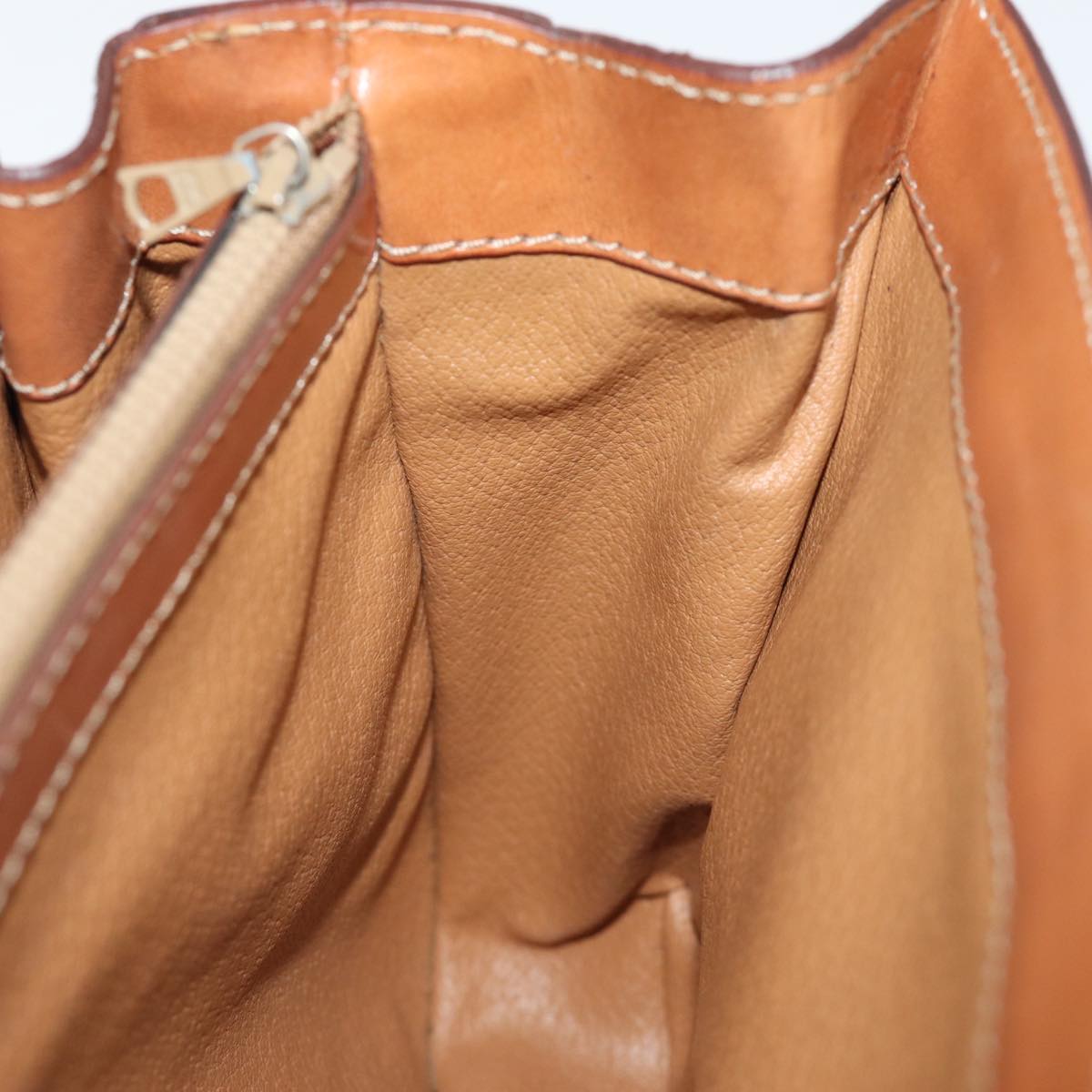 CELINE Macadam Canvas Hand Bag PVC 2way Brown Auth 74543