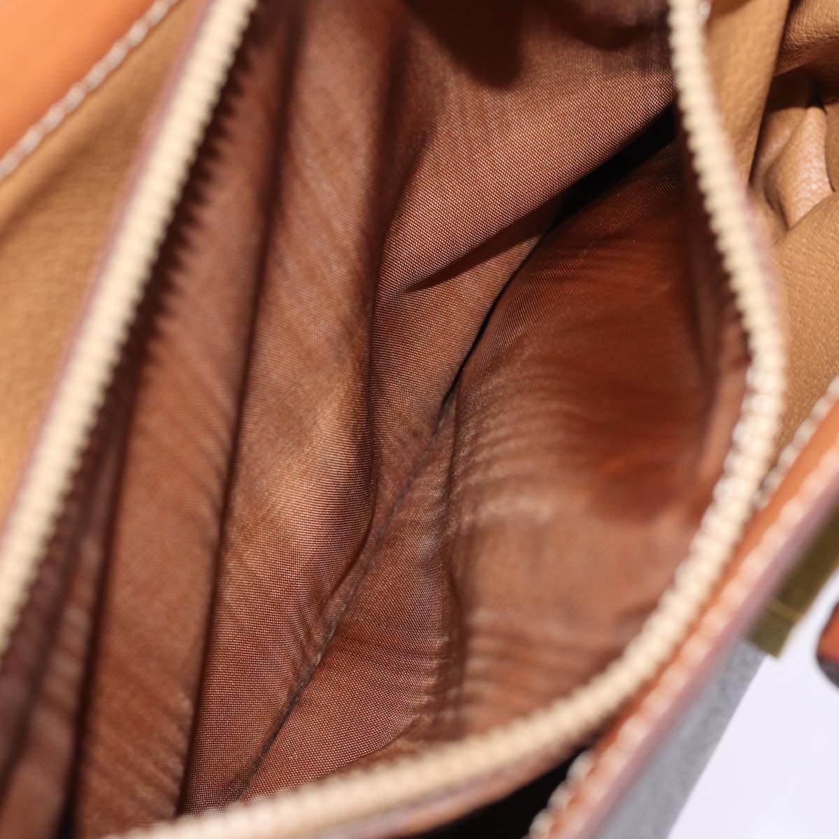 CELINE Macadam Canvas Hand Bag PVC 2way Brown Auth 74543