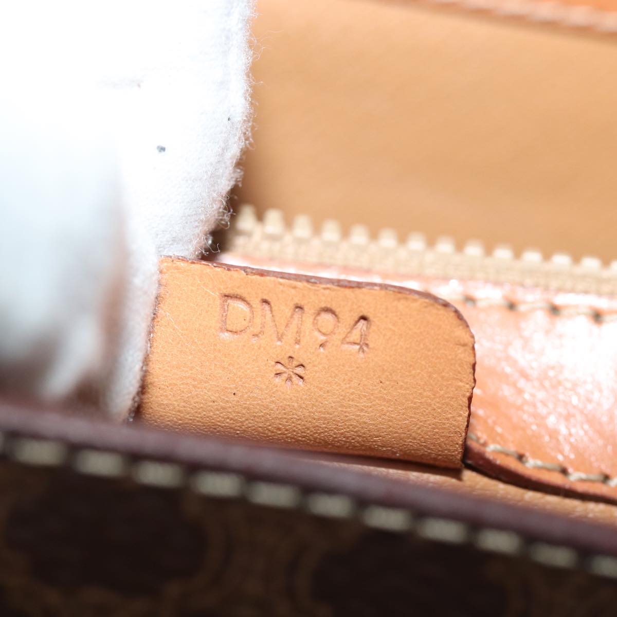 CELINE Macadam Canvas Hand Bag PVC 2way Brown Auth 74543