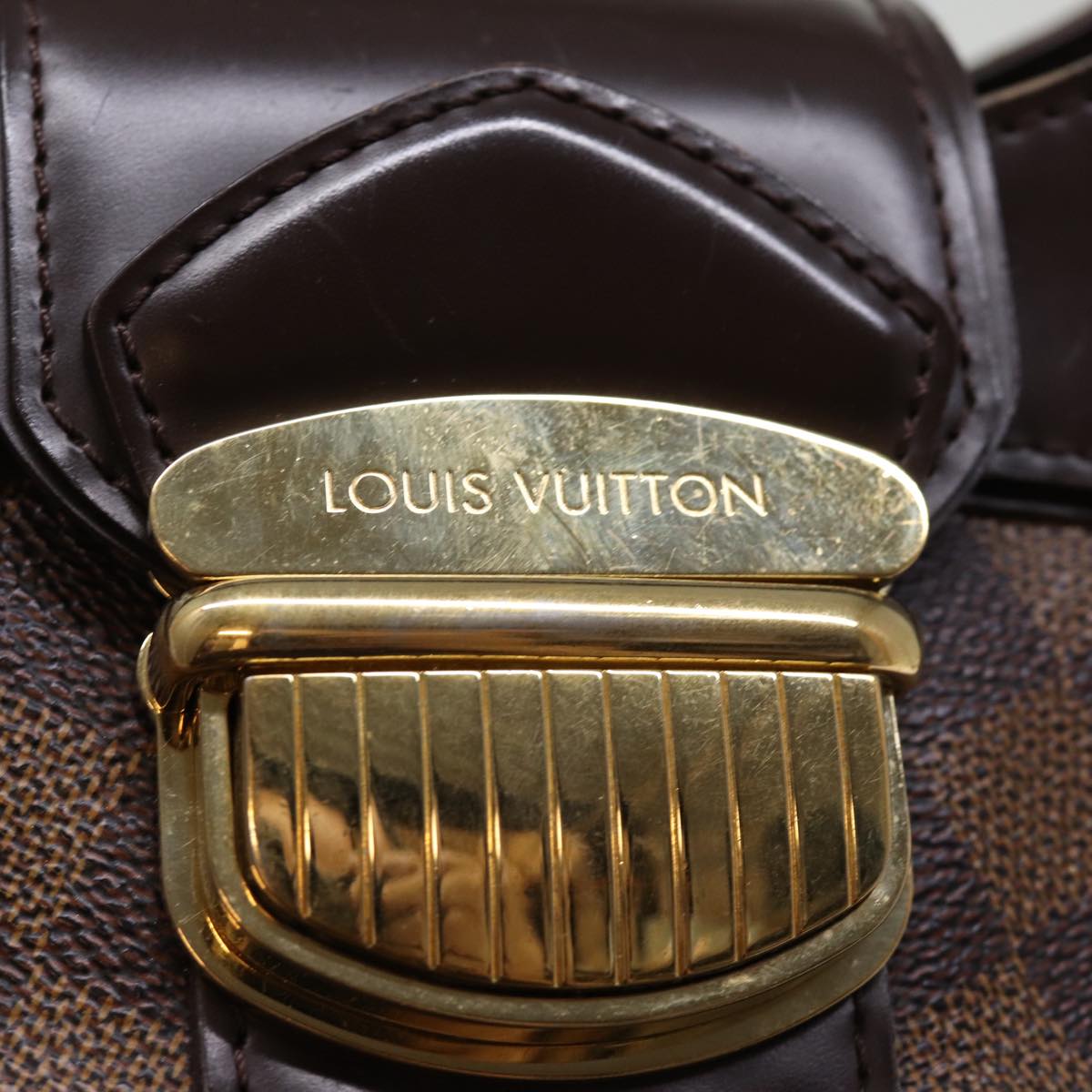 LOUIS VUITTON Damier Ebene Sistina MM Shoulder Bag N41541 LV Auth 74568A