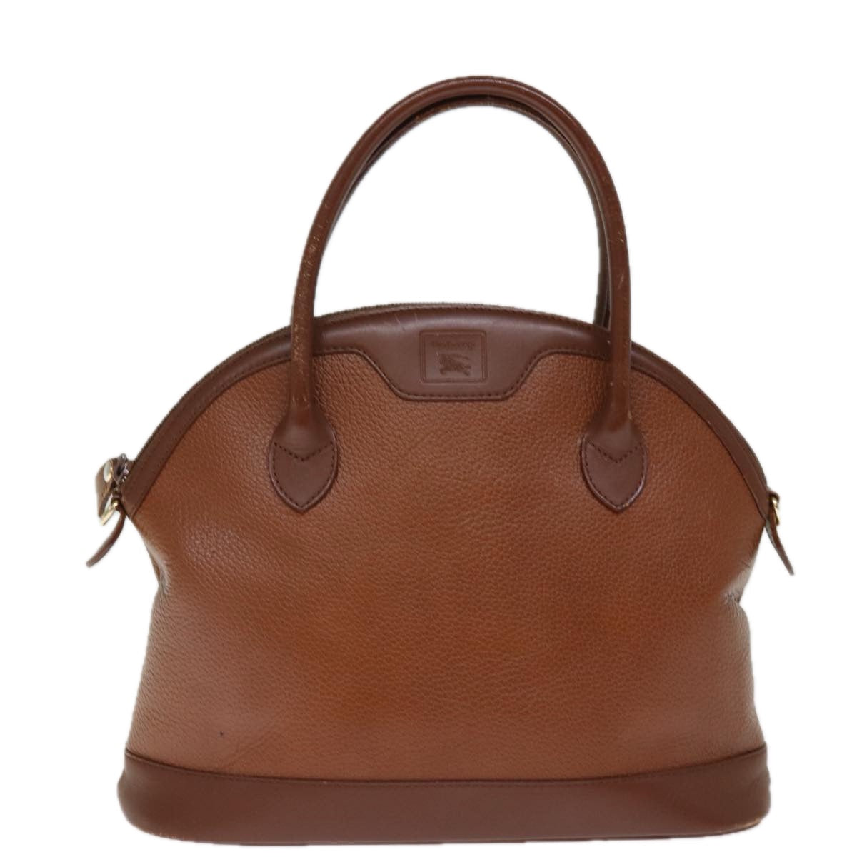 Burberrys Hand Bag Leather 2way Brown Auth 74572