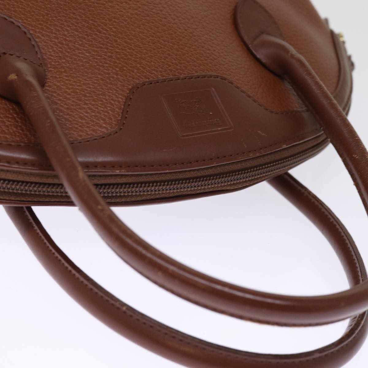 Burberrys Hand Bag Leather 2way Brown Auth 74572