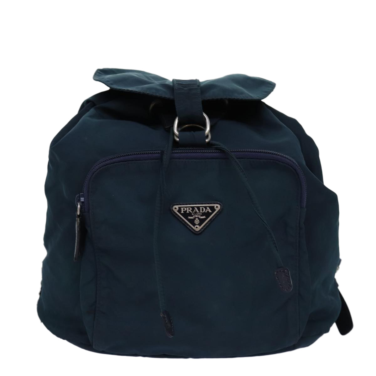 PRADA Backpack Nylon Green Auth 74575