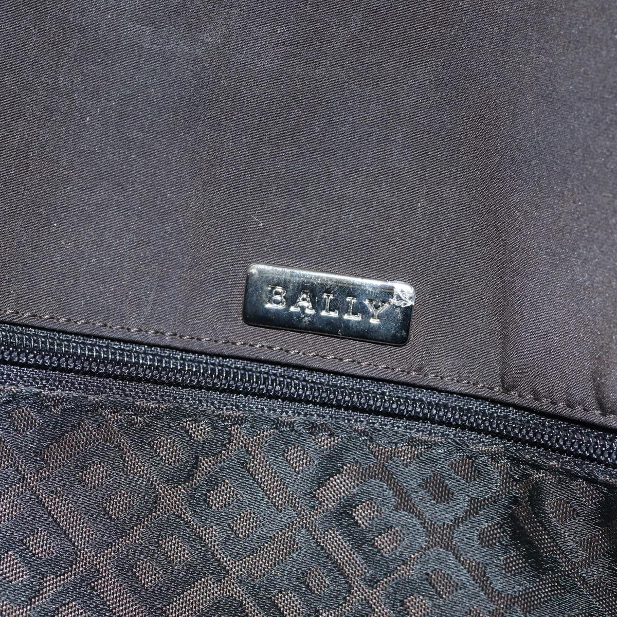 BALLY Shoulder Bag Nylon Brown Auth 74608