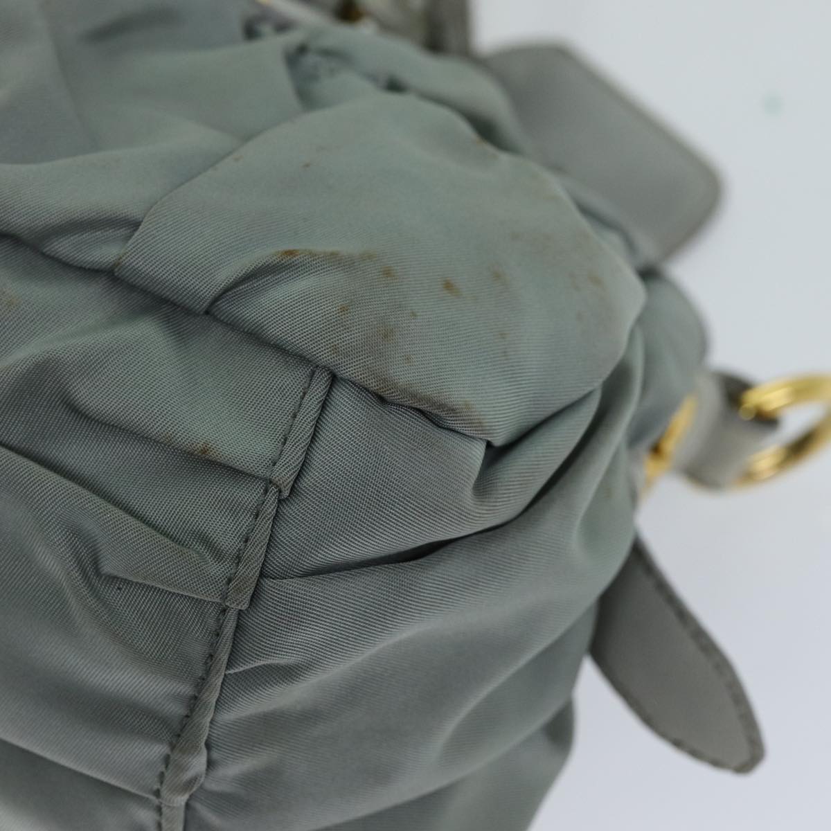 PRADA Hand Bag Nylon 2way Green Auth 74635