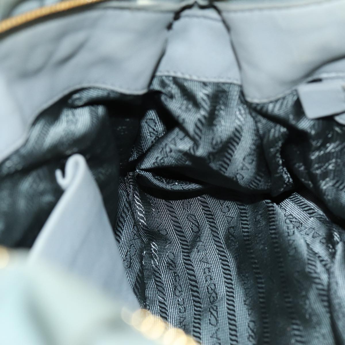 PRADA Hand Bag Nylon 2way Green Auth 74635