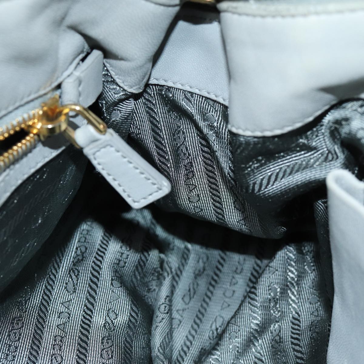 PRADA Hand Bag Nylon 2way Green Auth 74635