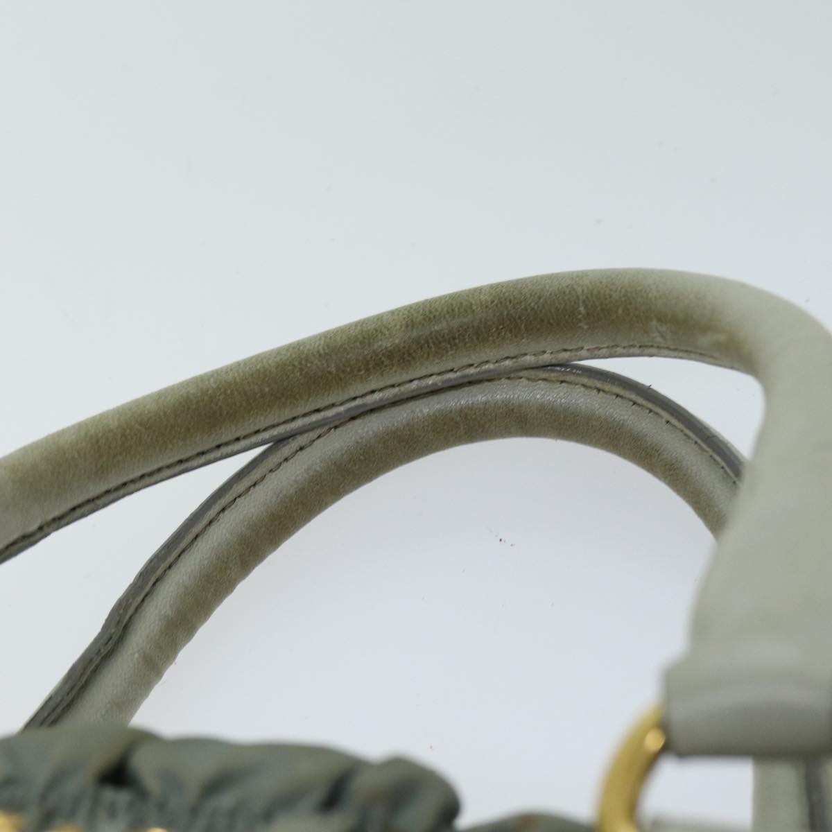 PRADA Hand Bag Nylon 2way Green Auth 74635