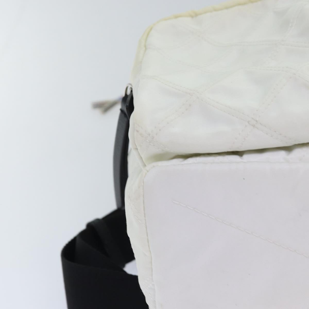 Moncler Backpack Nylon White Auth 74678