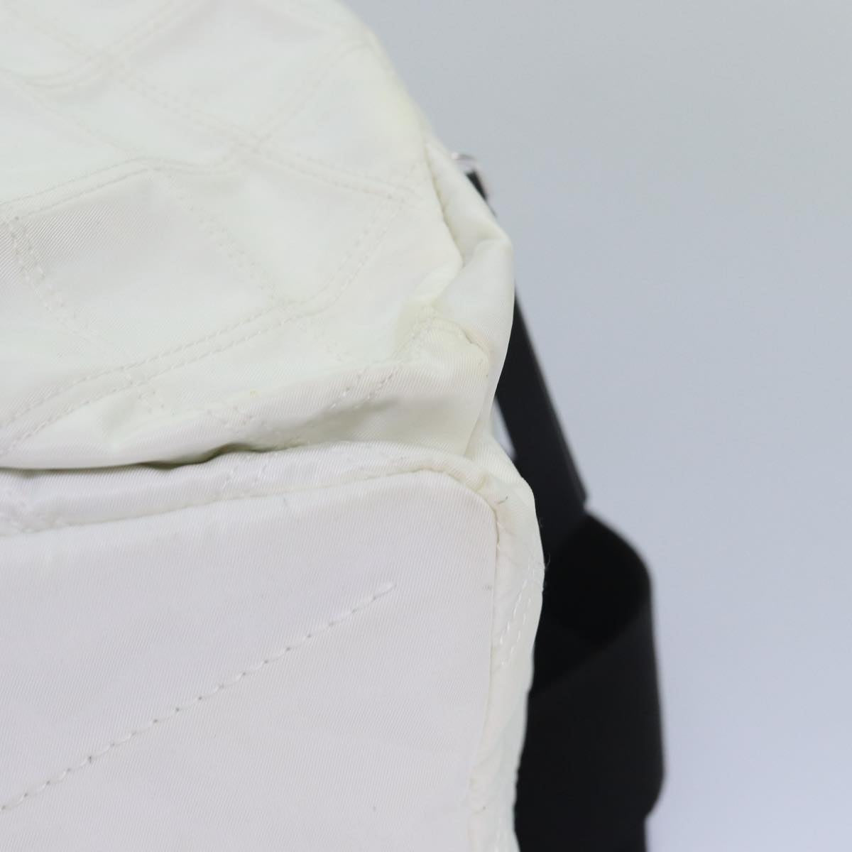 Moncler Backpack Nylon White Auth 74678