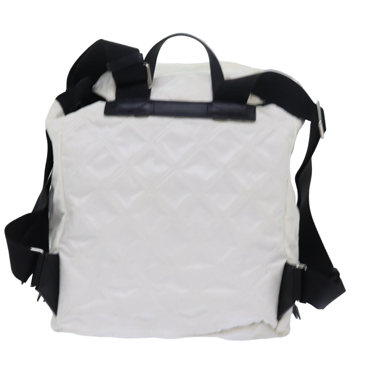 Moncler Backpack Nylon White Auth 74678