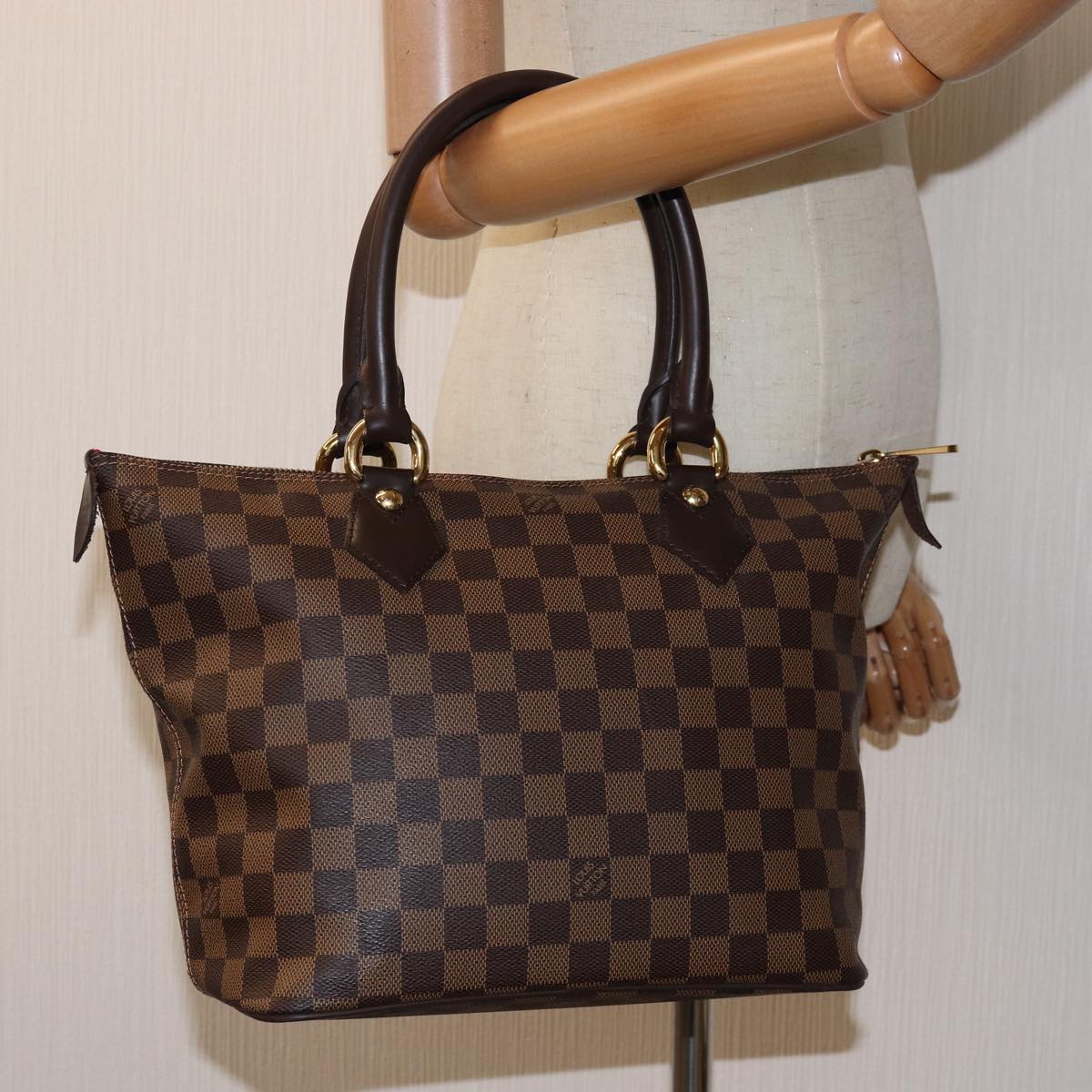 LOUIS VUITTON Damier Ebene Saleya PM Tote Bag N51183 LV Auth 74702SAV