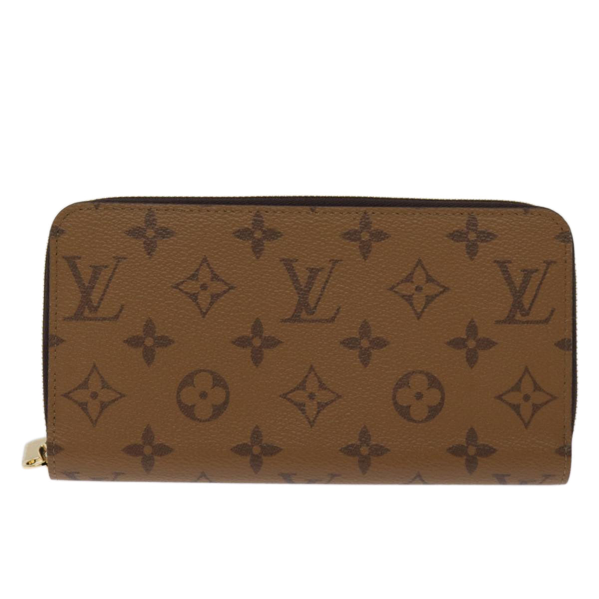 LOUIS VUITTON Monogram Reverse Zippy Wallet Long Wallet M82444 LV Auth 74756S