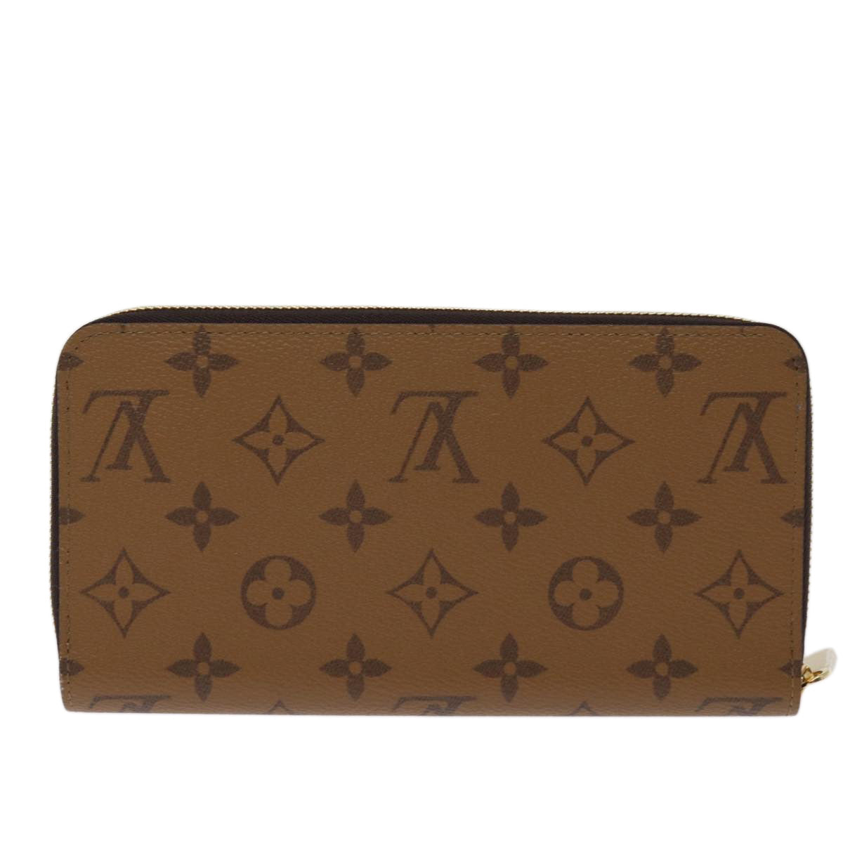 LOUIS VUITTON Monogram Reverse Zippy Wallet Long Wallet M82444 LV Auth 74756S