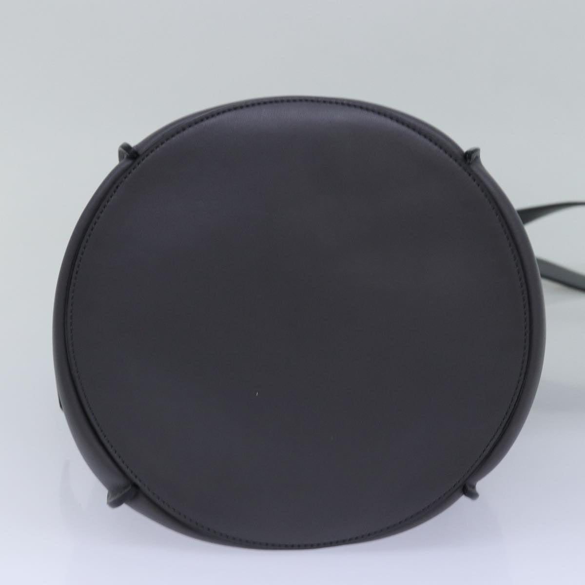 CELINE Big bag Shoulder Bag Leather Gray Auth 74791SAM