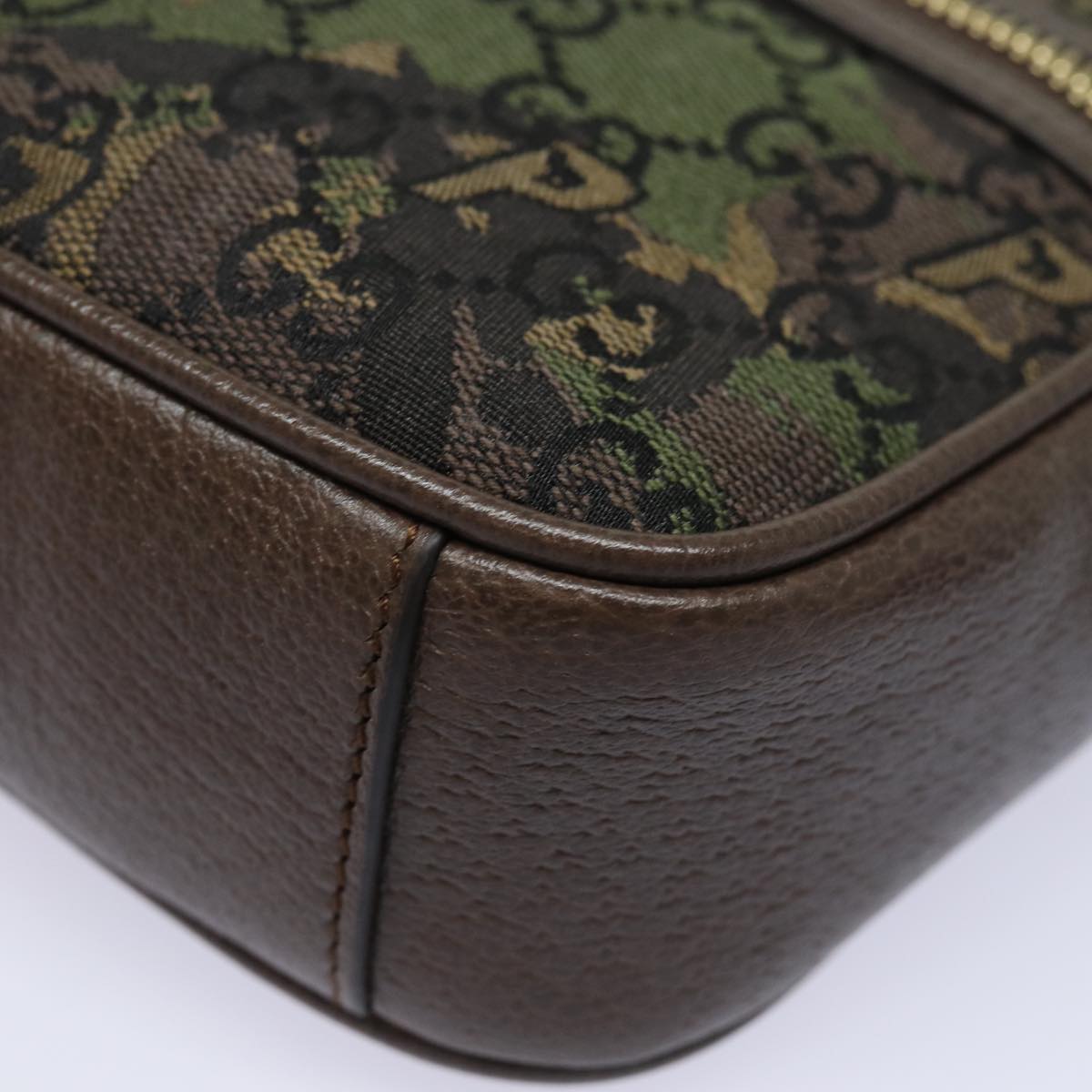GUCCI GG Canvas Web Sherry Line GUCCIxPALACE Bag Camouflage 723142 Auth 74880SV