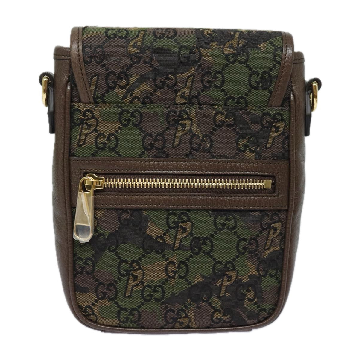 GUCCI GG Canvas Web Sherry Line GUCCIxPALACE Bag Camouflage 723142 Auth 74880SV