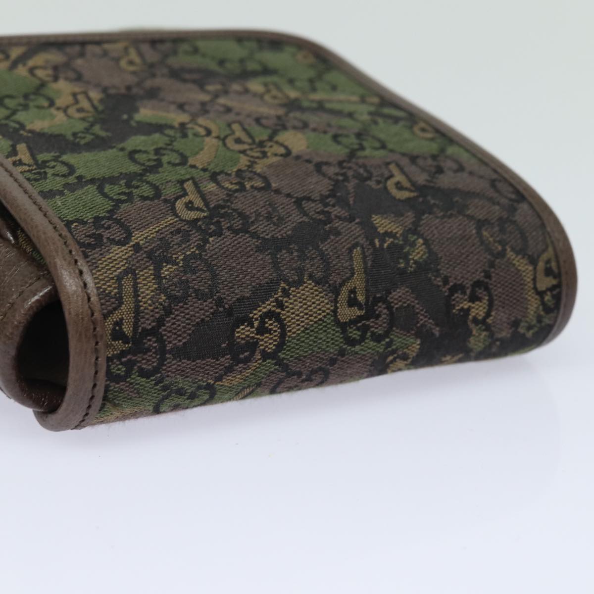 GUCCI GG Canvas Web Sherry Line GUCCIxPALACE Bag Camouflage 723142 Auth 74880SV