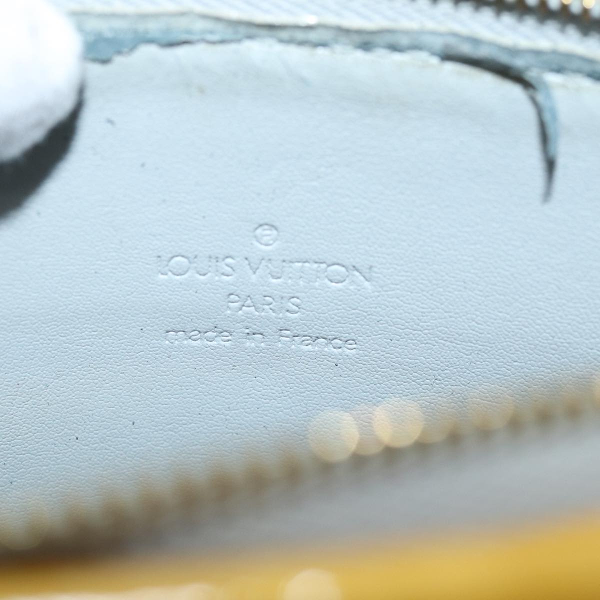 LOUIS VUITTON Monogram Vernis Motto Accessory Pouch Gris M91030 LV Auth 75041